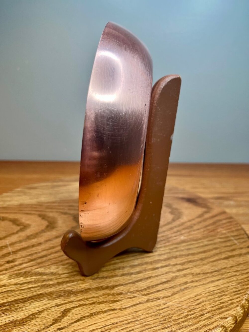 Vintage Copper  Frying Pan (7.5 diameter) With Brass Handle - Picture 14 of 14